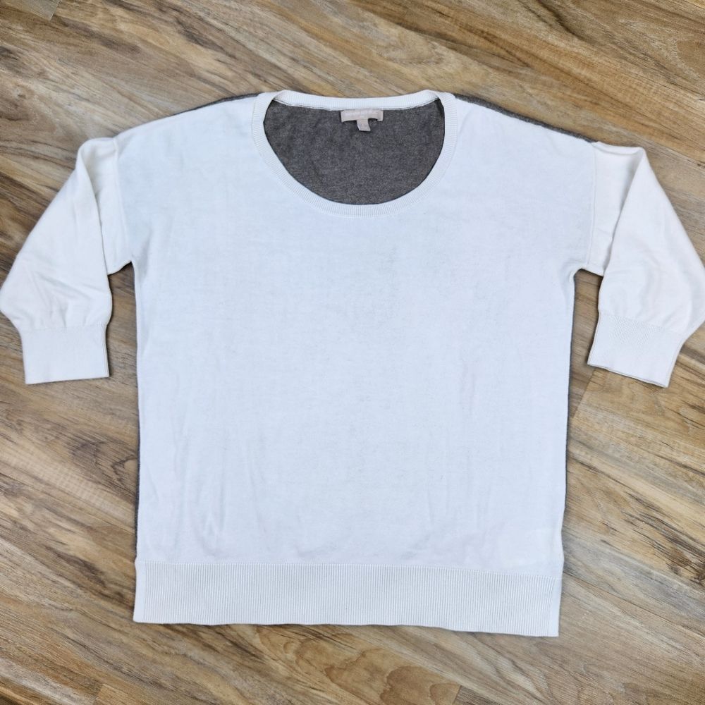 Banana Republic Cream Reversible Scoop Neck Sweater